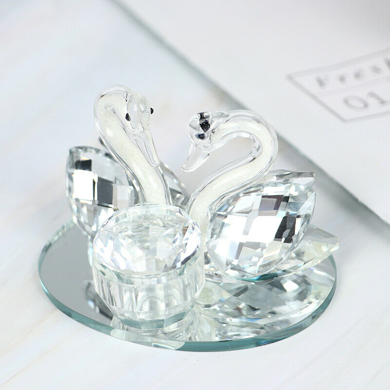 Swan Crystal Diamonds Glass Cup Powdr Liquid Container Dish Nail Art Tools  TL