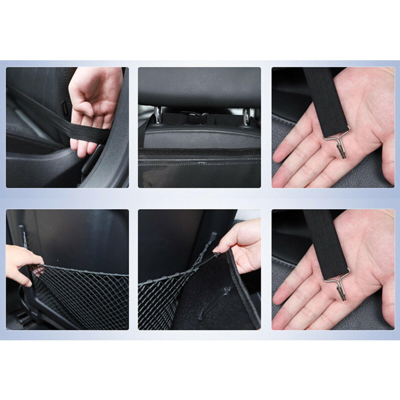 Car Seat Back Cover Kick Mat Clean Anti Stepped Dirty Waterproof Black Large