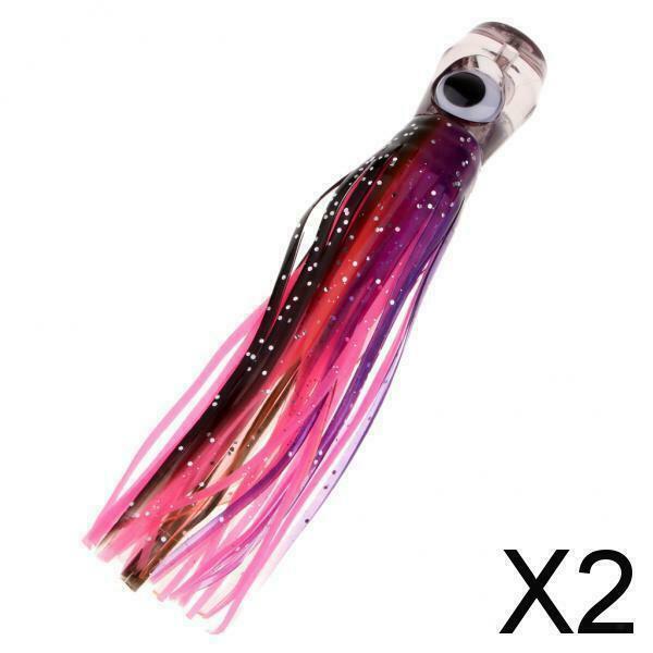 2X Saltwater Fishing Octopus Squid Skirt Lure Marlin Tuna Trolling Lure 02