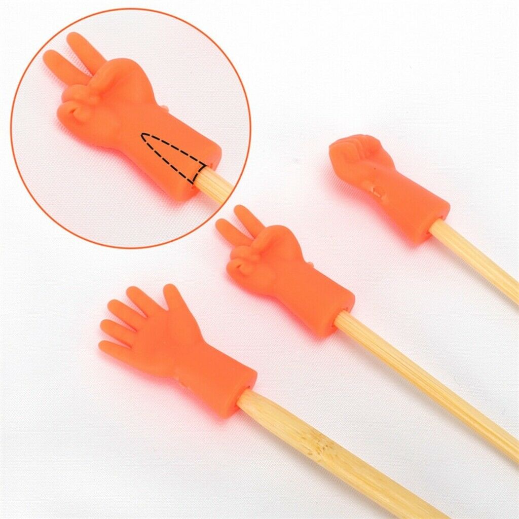 12 Protectors for Knitting Form Paper Scissors Rock Orange