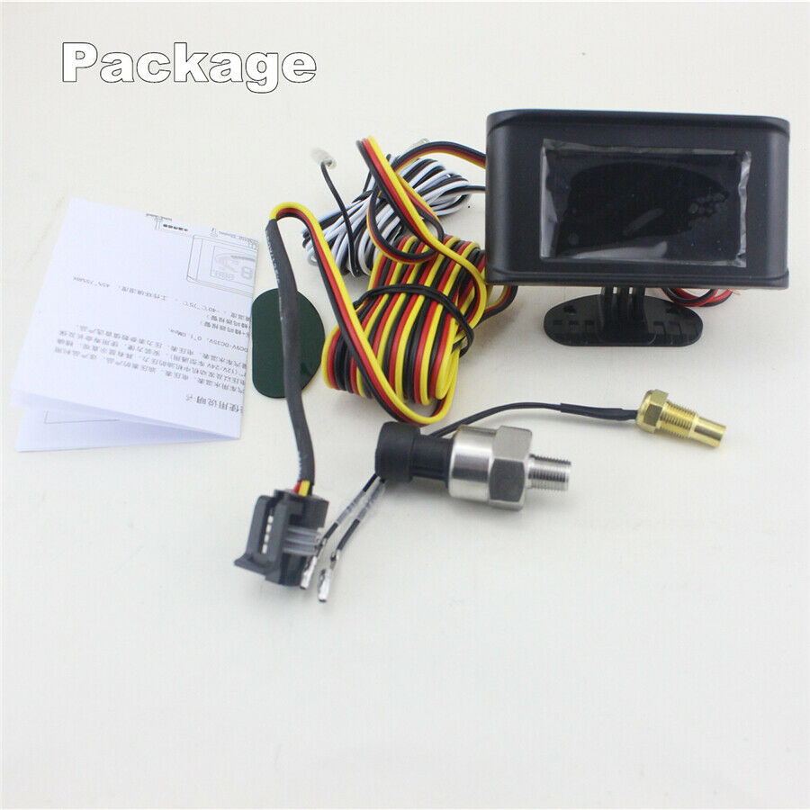 Advanced MCU Real-time Monitor Water Temp Battery Voltage Oil Pressure LCD Gauge