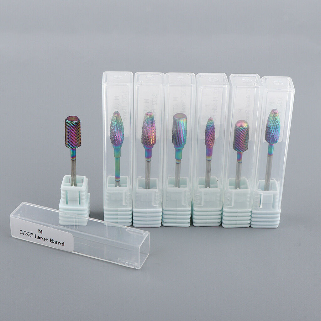 7pcs Nail Files Drill Bit Acrylic UV Gels Removing Manicure Grinding Head