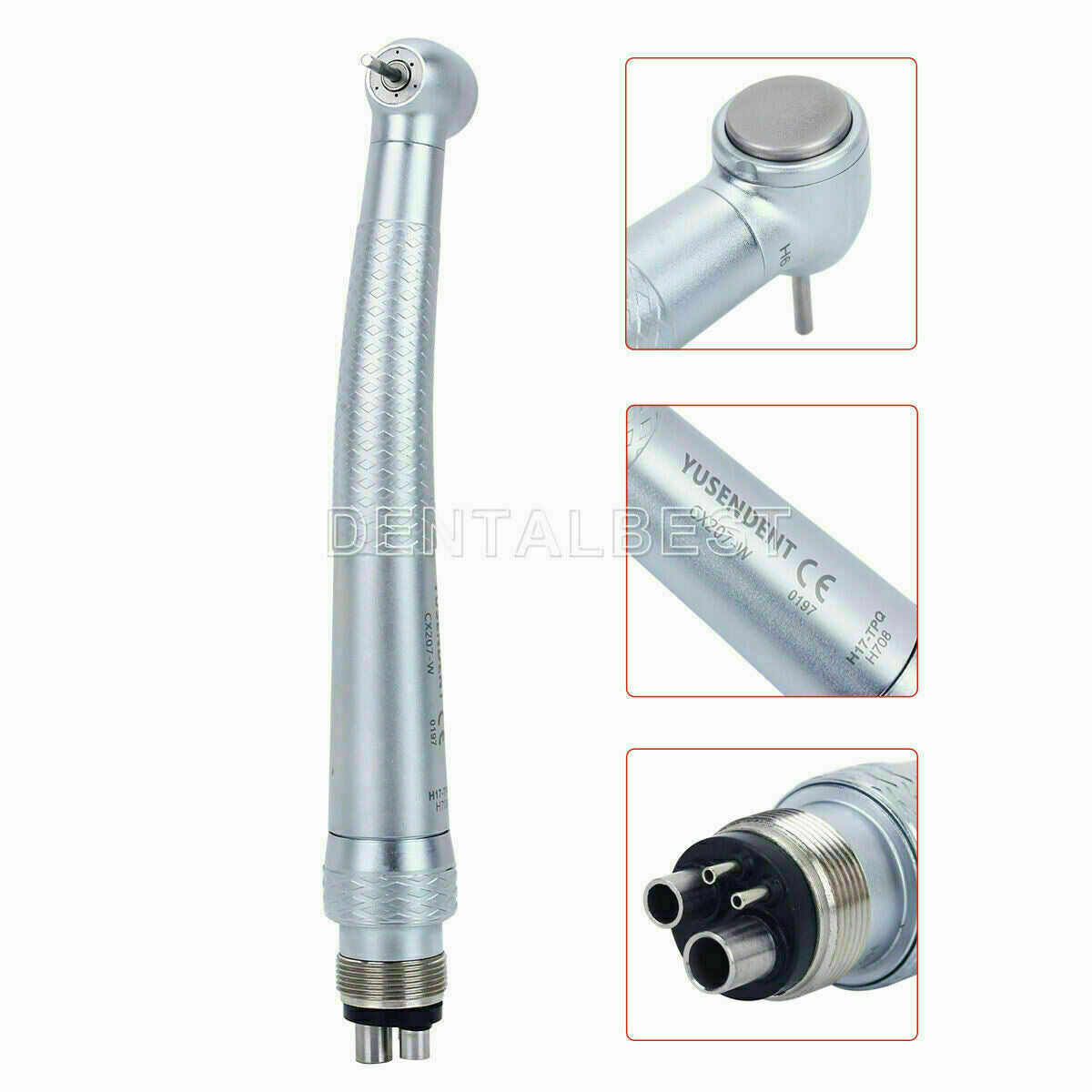 5PCS Dental COXO High Speed Handpiece Push Button Torque Head 3 Way Spray 68dB