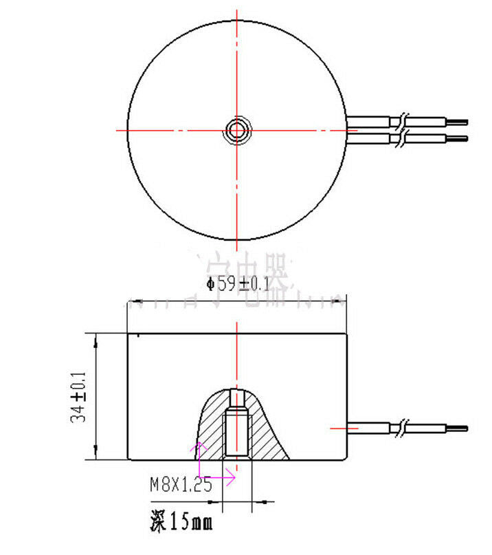 XRN-XP59X34 DC 24V 70Kg  Holding Solenoid Electric Lifting Magnet Waterproof