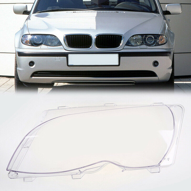 For BMW E46 LCI 4 Door 2001-06 Driver Left Side Headlight Lamp Clear Lens Cover