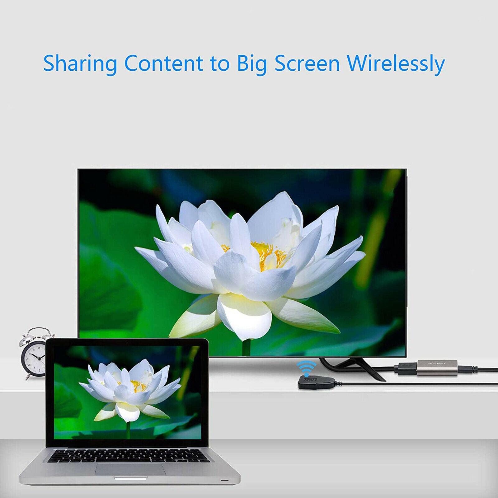 WiFi   Wireless Display Dongle Adapter for Phone Tablet Easy to Use