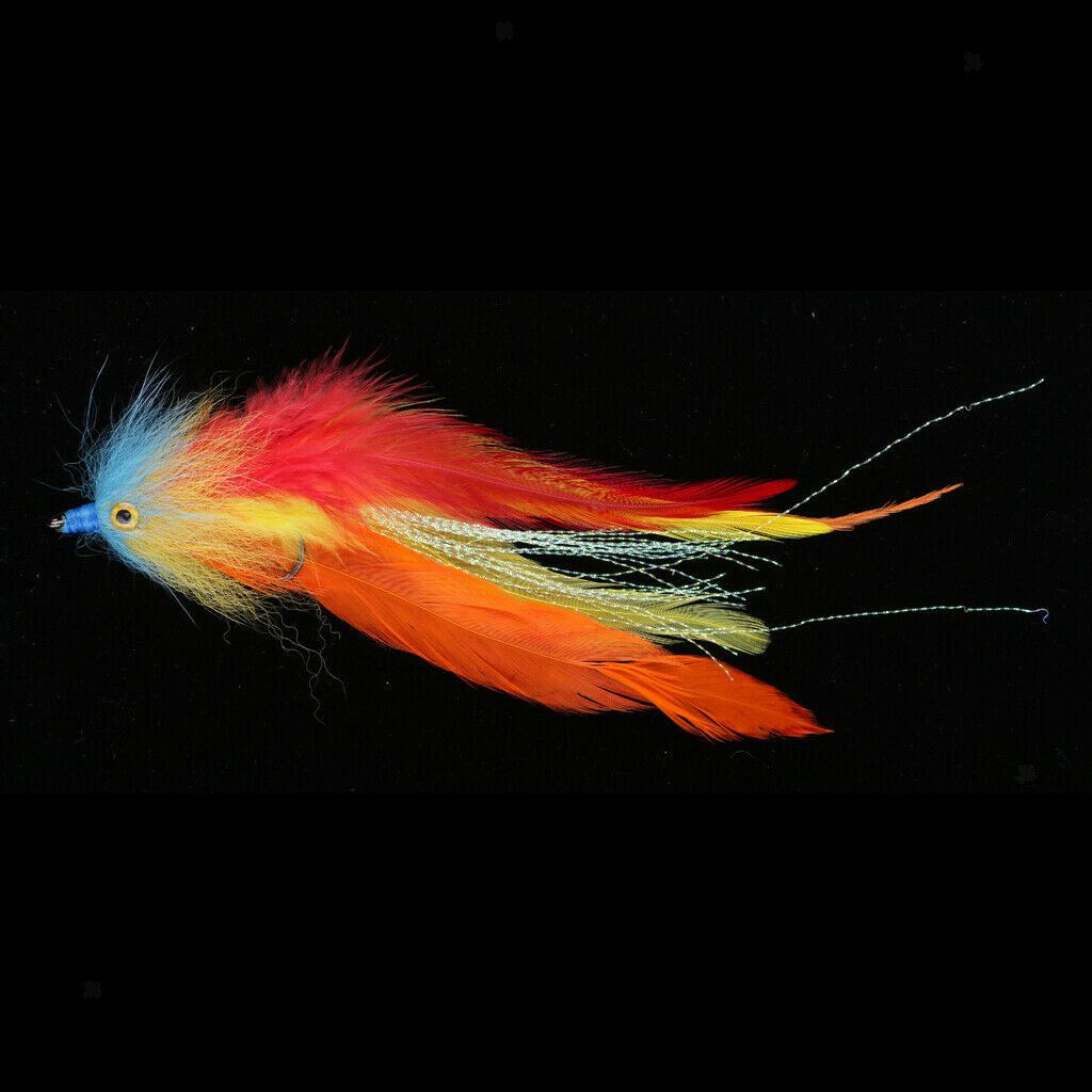 2 Pieces Fly Fishing Flies Big Streamer Assortment Vibrant Color Fishing Lures