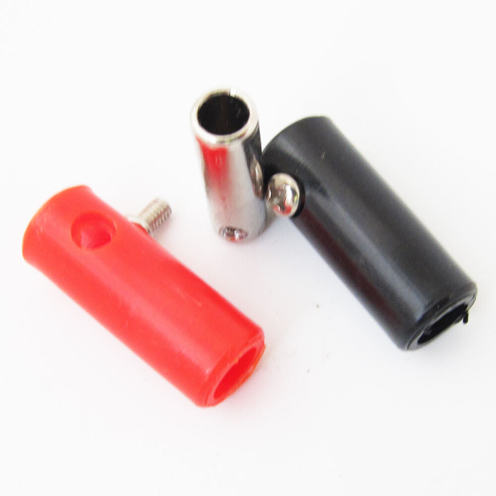 20pcs 4mm Banana Jack Female Socket Test Connector Screw for Cable Binding Post