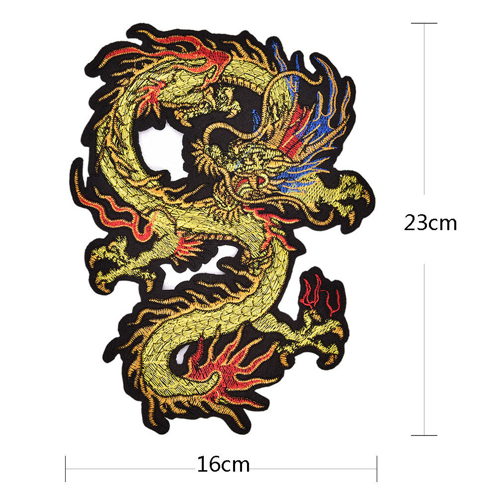 Applique Embroidery Dragon Patches for Clothing Coat Iron On Sewing On St.l8