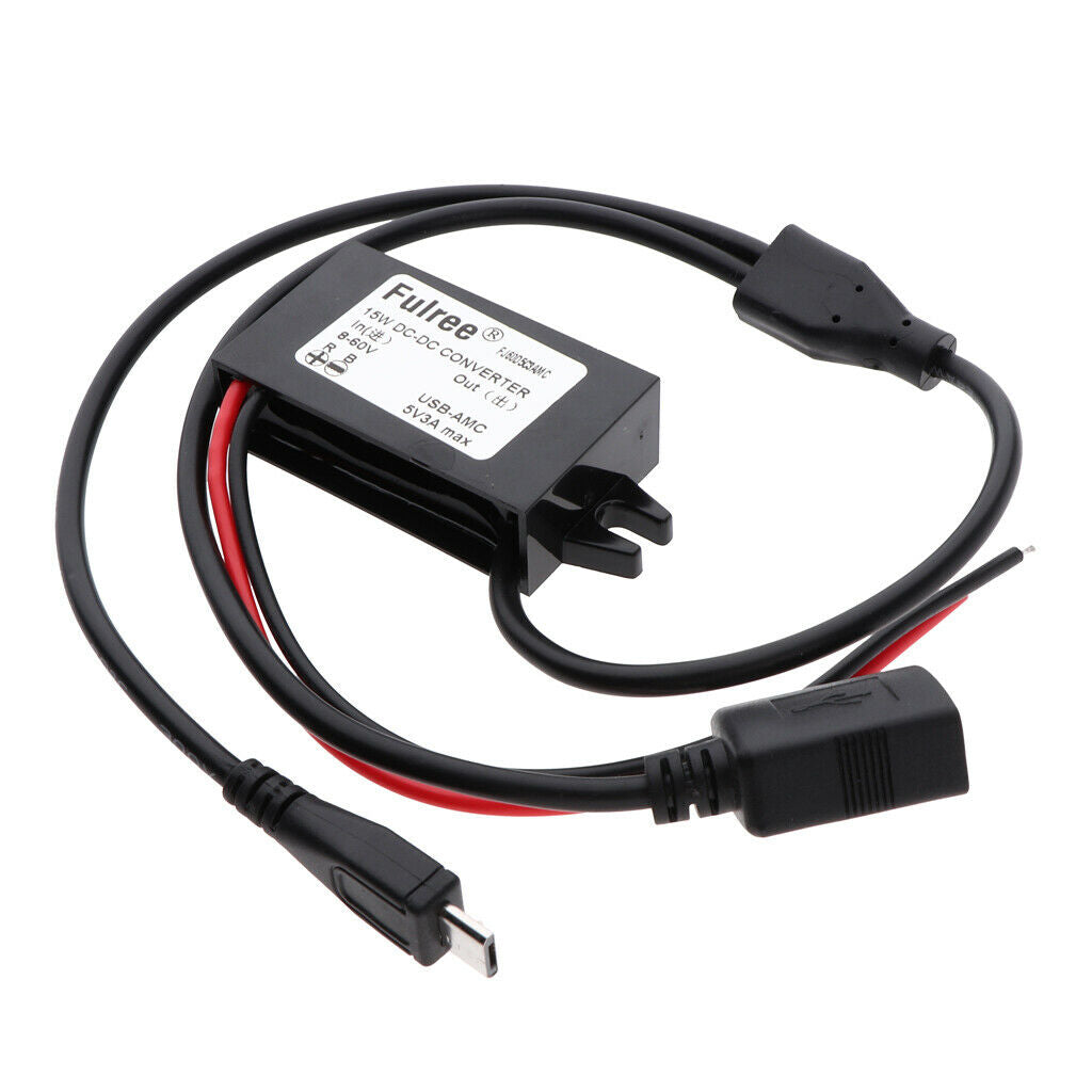 8-60V to 5V 3A 15W DC / DC Converter Connect The Car Power Module with Two USB