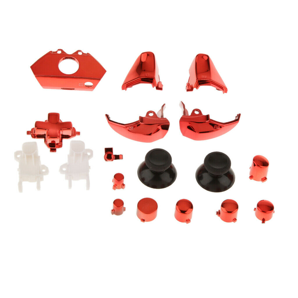 Set of 18 Replacement Controller Buttons Kit Set for Microsoft Xbox   Red