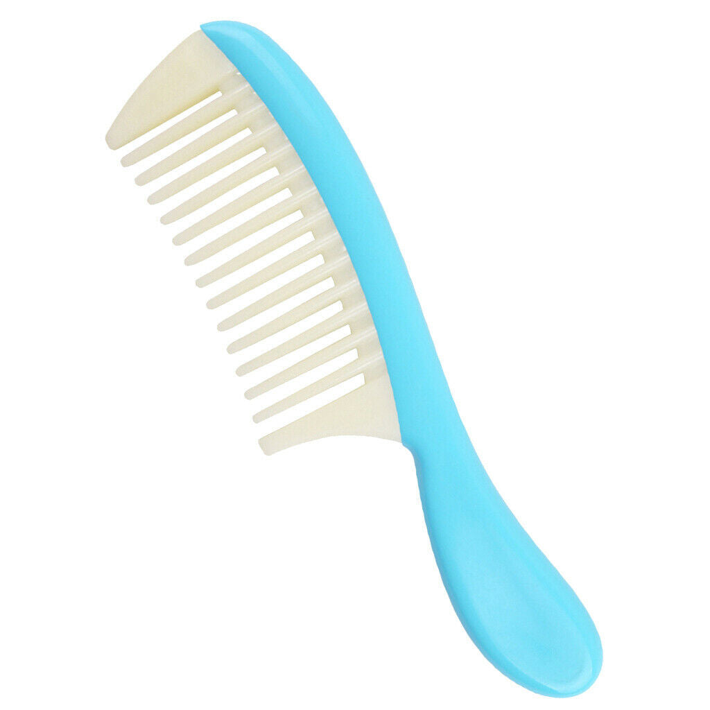 Plastic Detachable Wide Tooth Detangling Hair Comb No Static Comb Light Blue