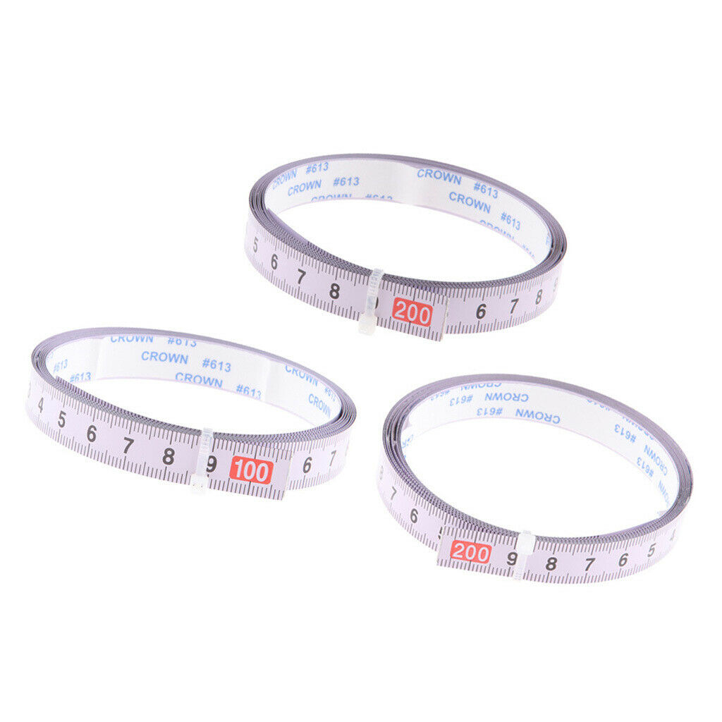 Set of 3 Miter Saw Measure Tape Metric Ruler Craft Tools 0-200CM, 1M-0-1M