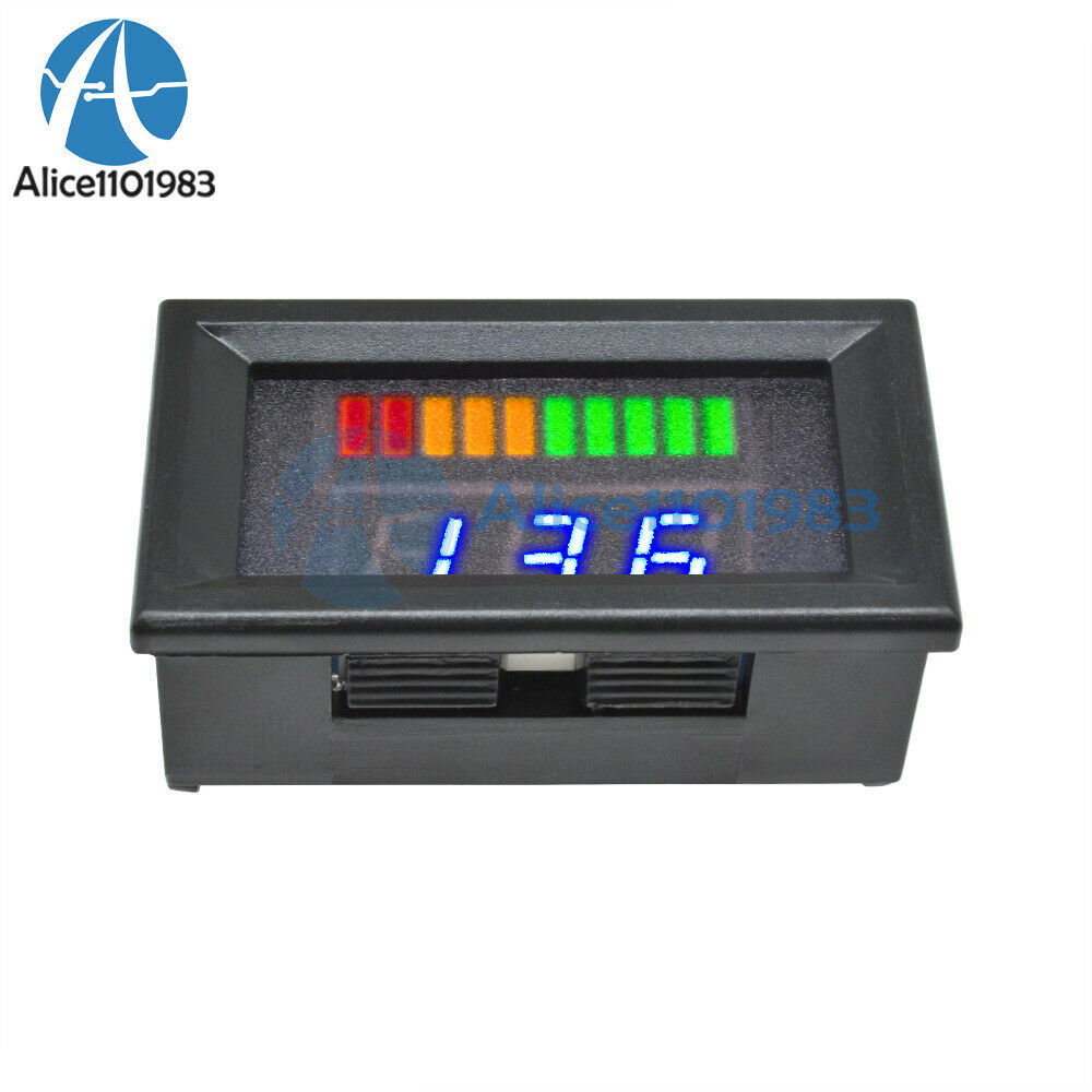 DC7-100V LED Display  Lead-acid Battery Charge Level Indicator Voltmeter Tester