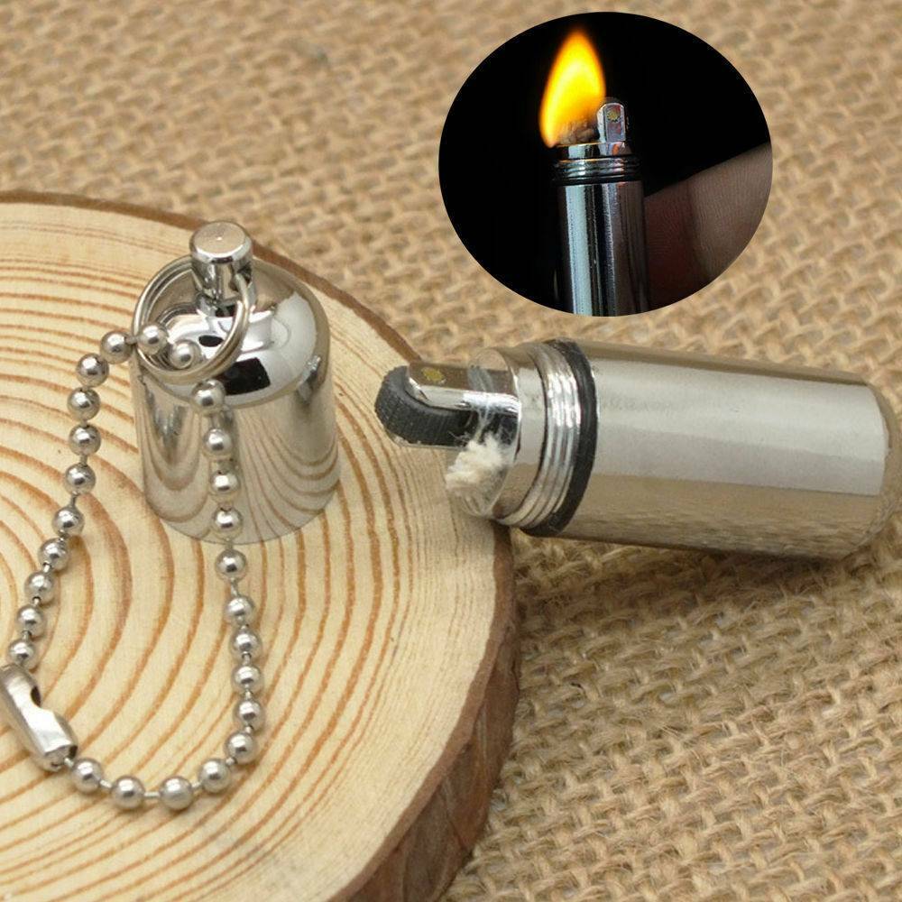Emergency Gear Fire Stash Mini Survival Waterproof Lighter Camping Pocket Tool ~