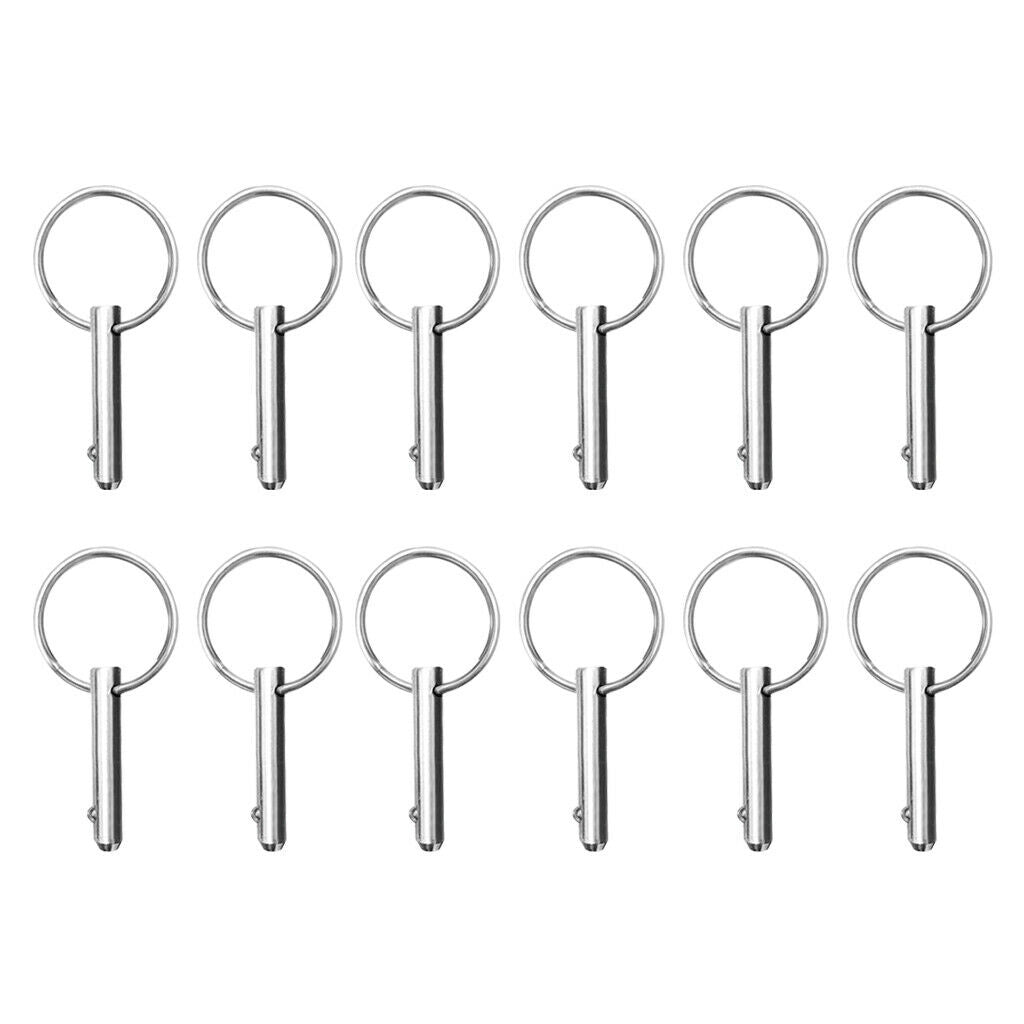 12pcs Stainless Steel Spring Release Pin Fr Top Bridge Hinge