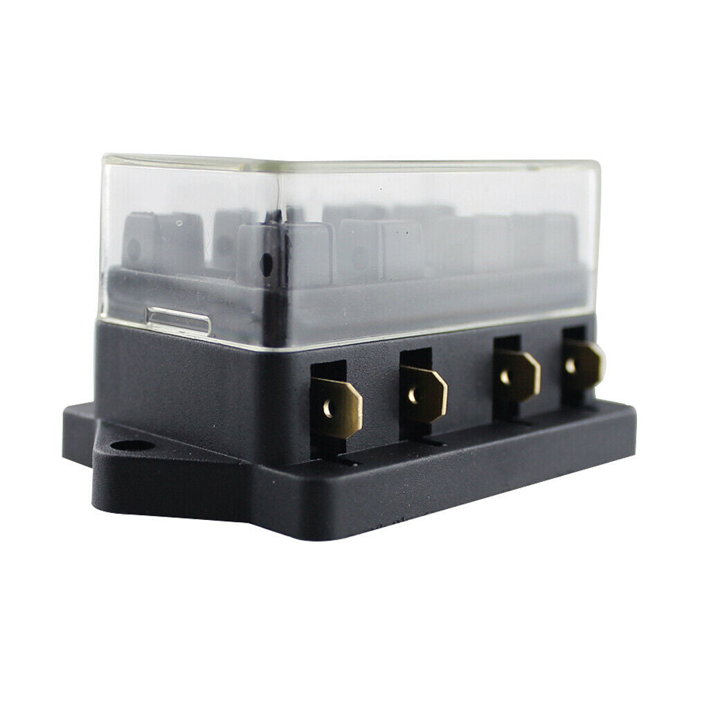 6 Way Circuit Fusebox Blade Fuse Terminal Holder Universal Car Vehicle
