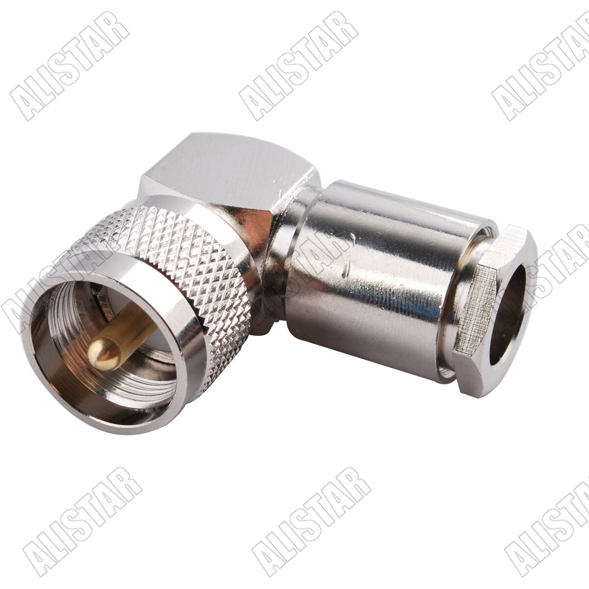 5x UHF PL259 male right angle clamp connector for LMR400 RG8 RG213 RG214 cable