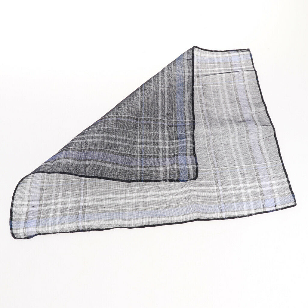 2X Pack of 12 Men Fashion Plaid Cotton Pocket Handkerchief Pocket Square Hanky