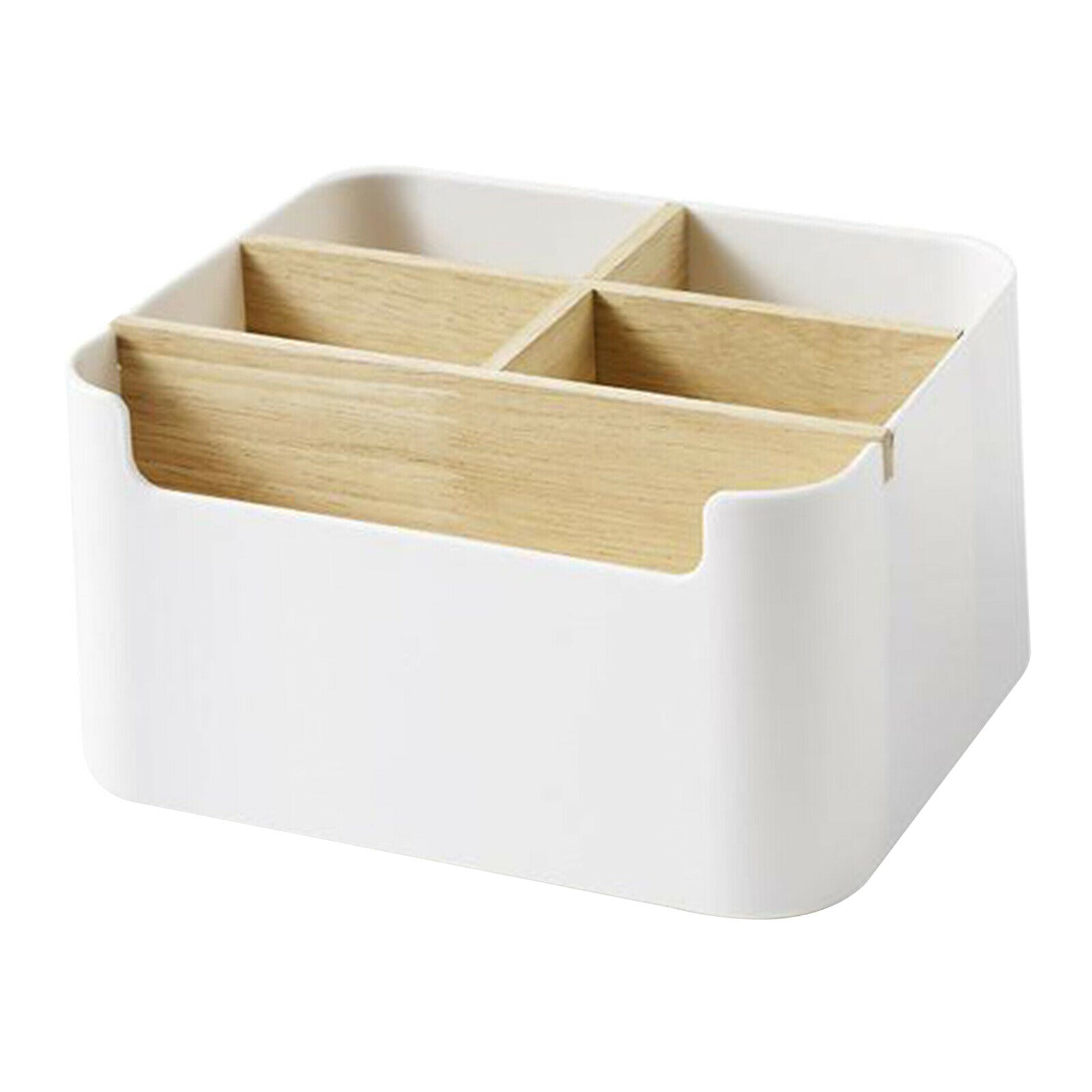 Plastic Desktop Storage Box Stationery Makeup Organizer Pen Holder Container