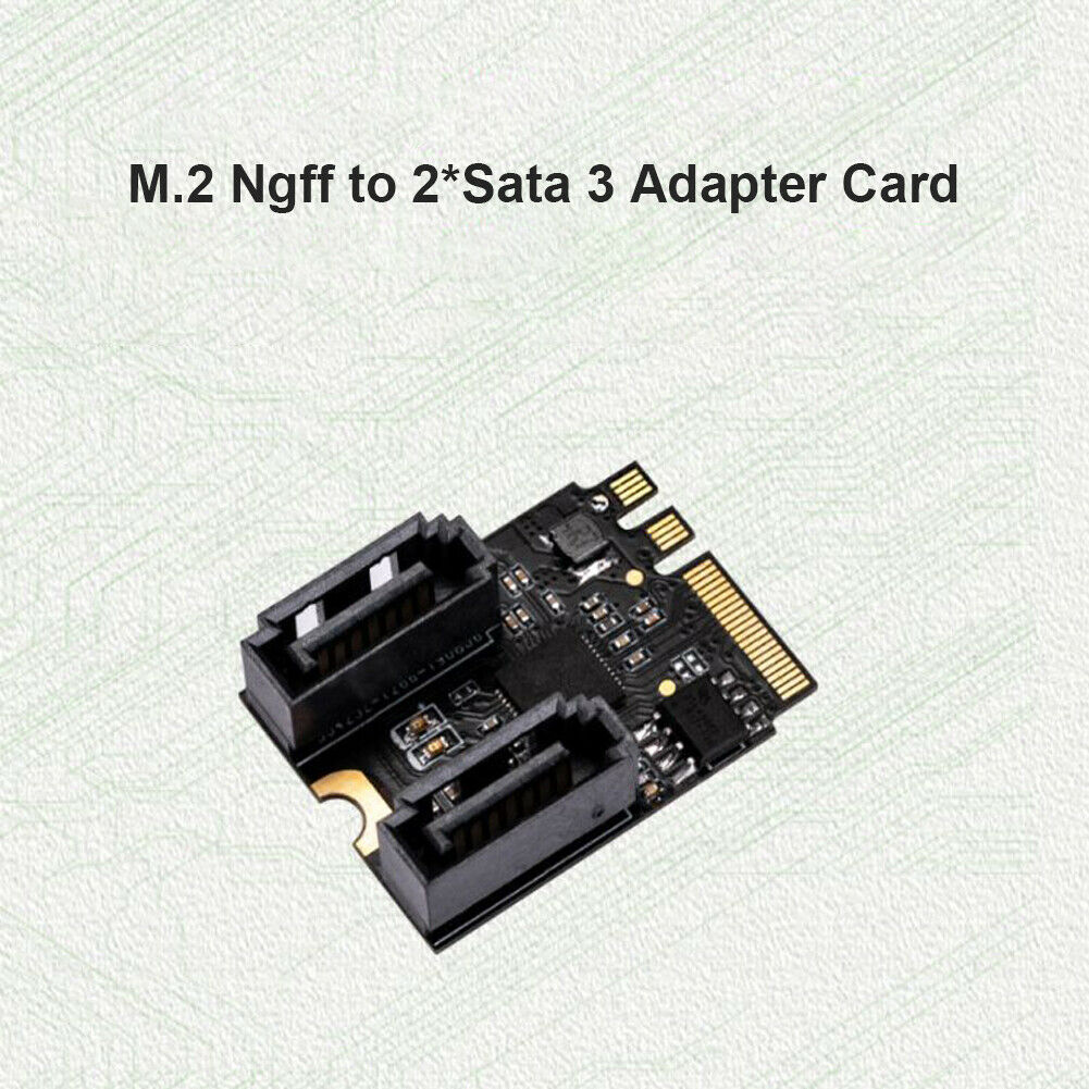 M.2 A Key + E Key to 2 Ports SATA III Revision 3.2 Adapter Card Driver Free