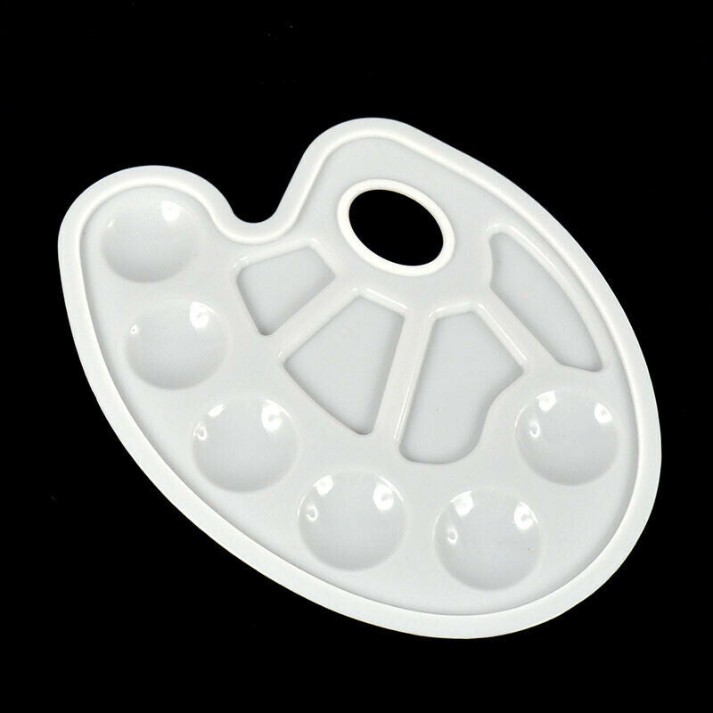 1Pcs White Plastic Watercolor Palette Supply Artist Art Alternatives Paint Tray