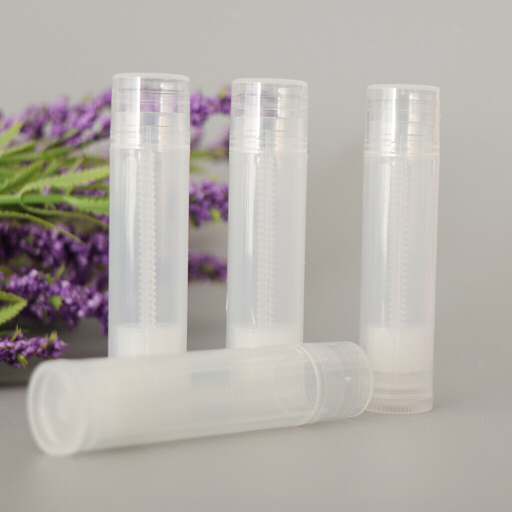 50 Pieces 5g Empty DIY Lip Balm Tubes Clear Lipstick Bottles Containers Set
