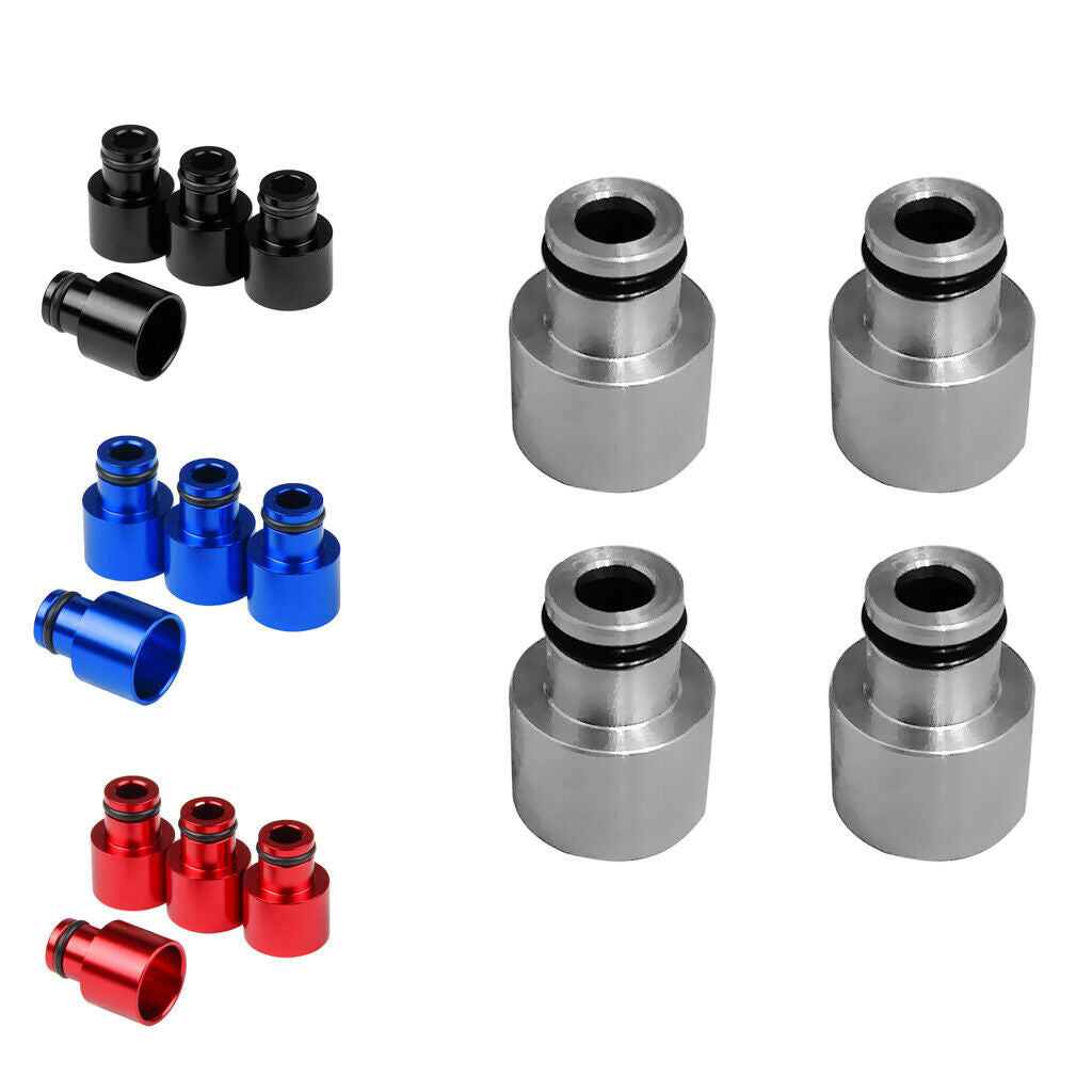8pcs Black+Sliver Fuel Injector Adapters for   RDX B16 B18 D16Z D16Y