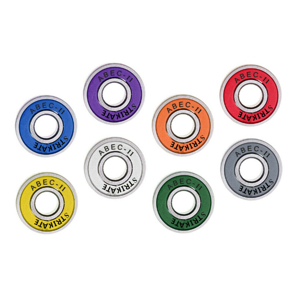 Lot 8 Frictionless Abec 11 Skateboard Roller Skate Bearings Multicolor
