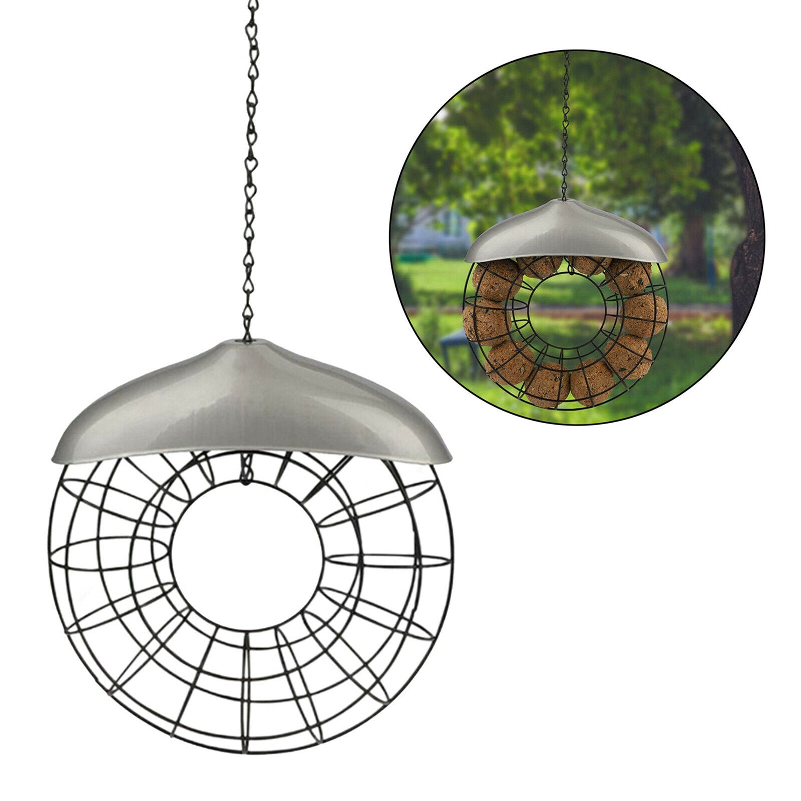 Bird Feeder Feeding Container Hanging Feeder for Yard Patio Garden