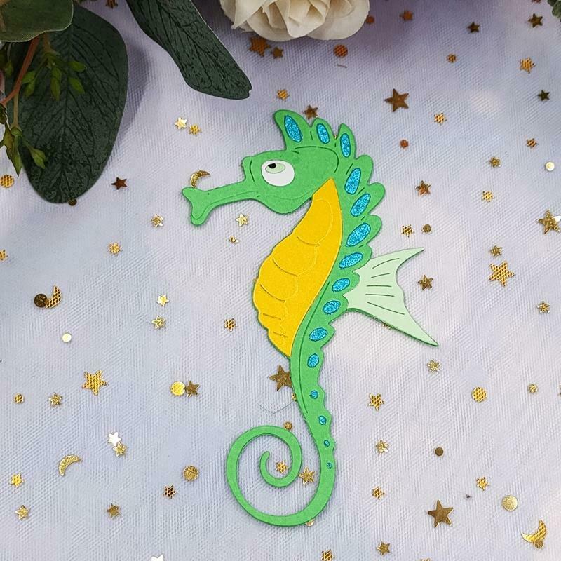 Hippocampus DIY Embossing Stencil Carbon Steel DIY Album Paper Card Mould