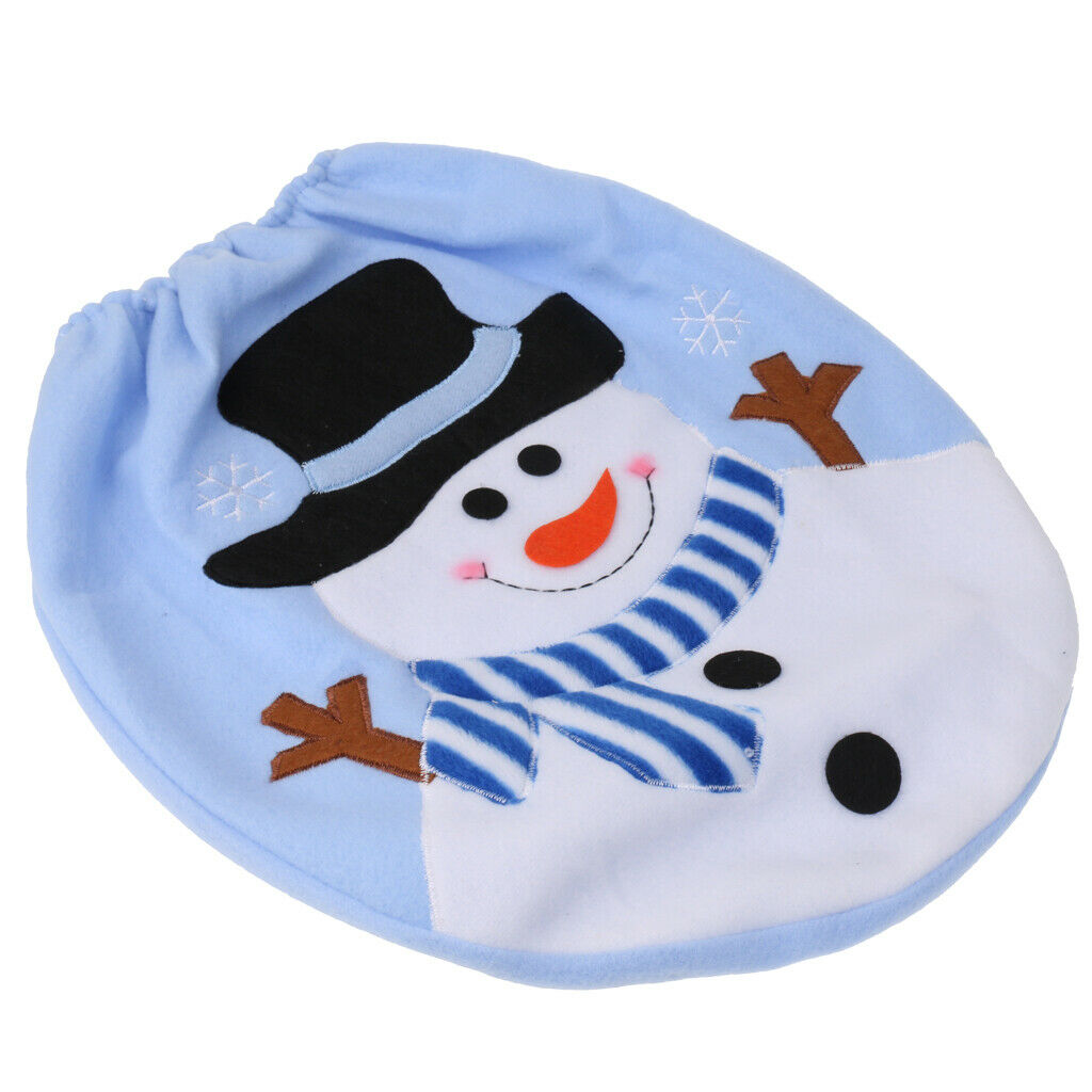 Christmas Snowman Toilet Seat Cover for Bathroom Christmas Decoration
