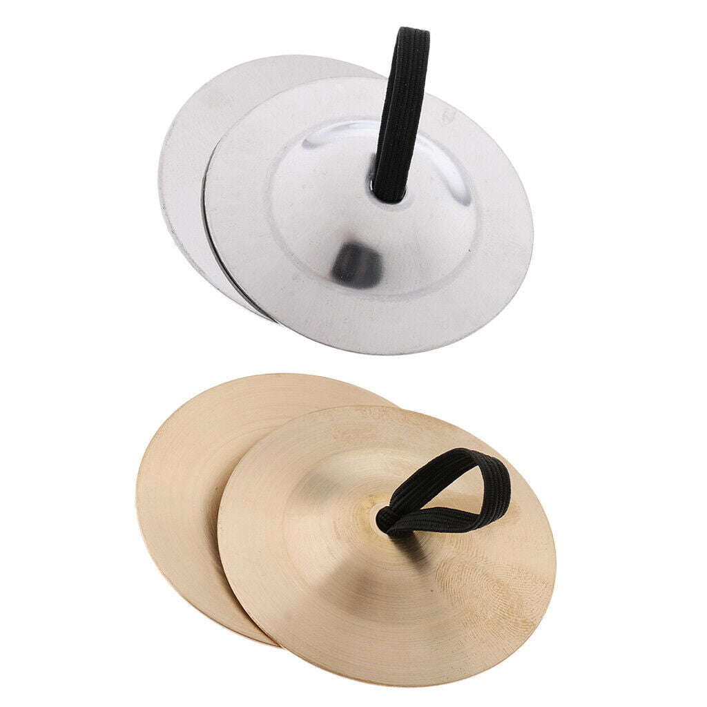 2x Percussion Musical Instrument Belly Dance Finger Cymbals Christmas Toys