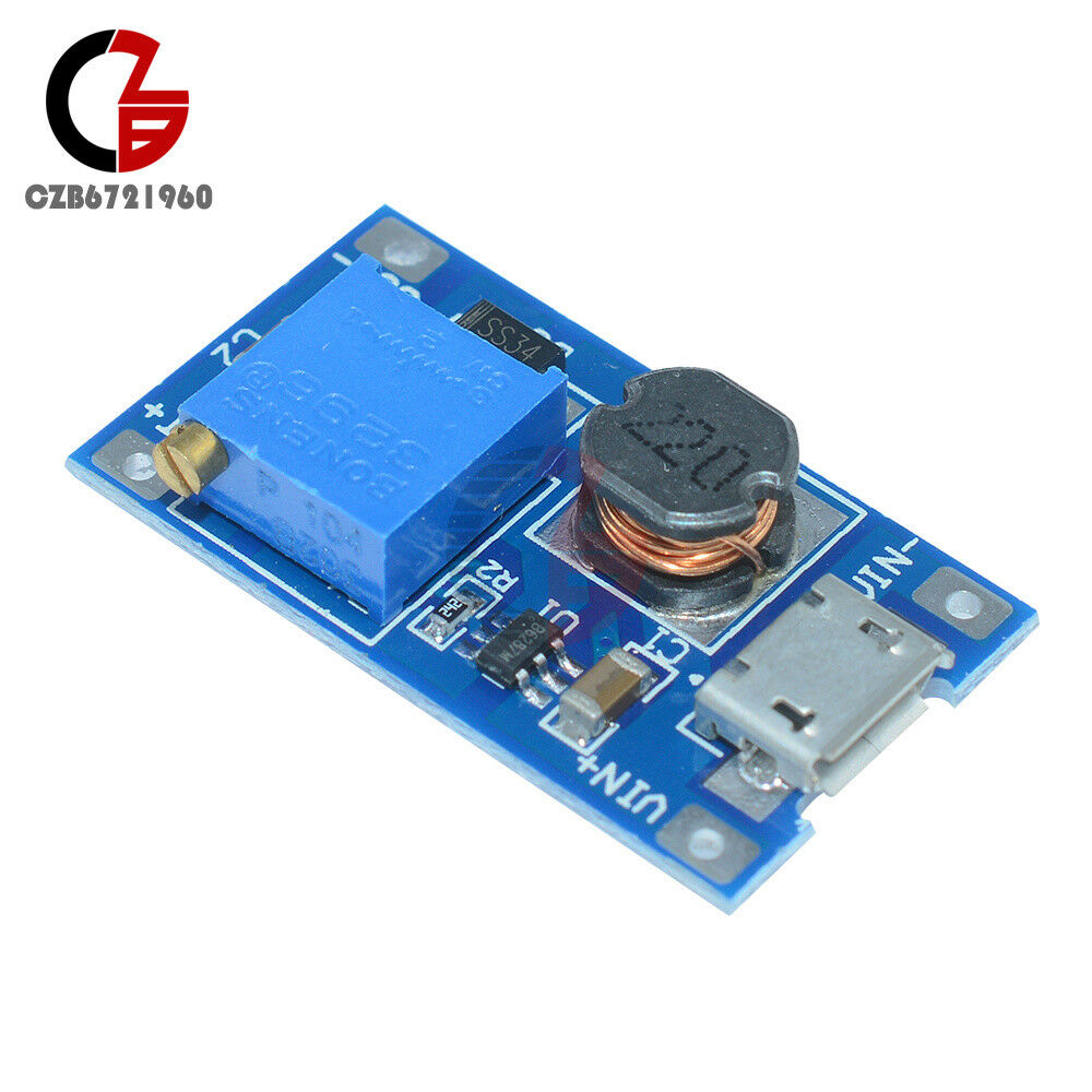DC-DC 2A Booster Board Step up MT3608 USB Module 2~24V to 5~28V Replace XL6009