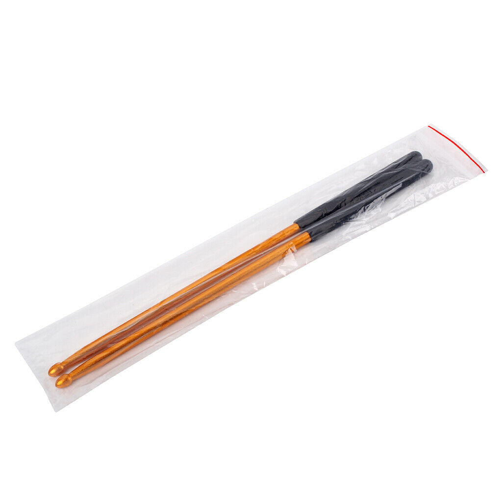 1 Pair 5A Metal Drum Stick for Jazz Drum and Dumb Drum Pad Practicing Golden
