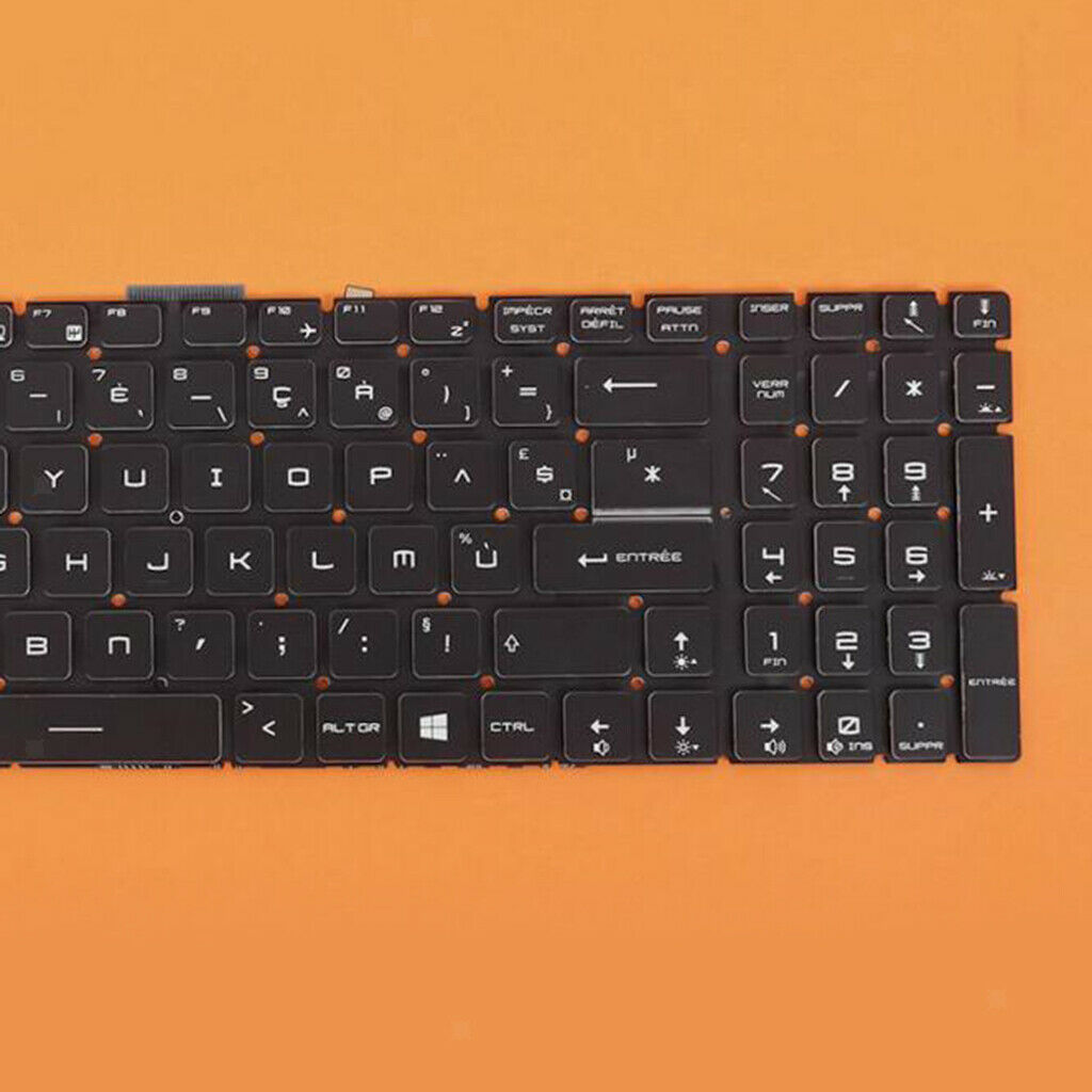 Black French Backlit Keyboard w/ Numeric for MSI WS60 GT72 GT73VR GL62 GP62