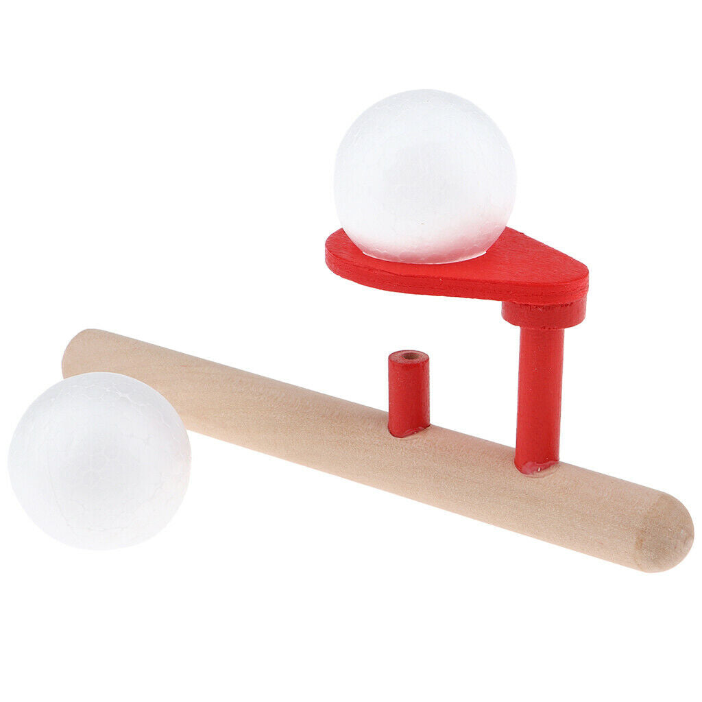 Wooden Toys Blow Pipe - Gravity Defying Blowing Balls Educational Toys Games