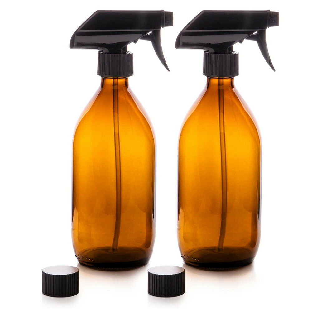 500ml Glass Spray Bottle with Mist Trigger Reusable Essential Oil Container @