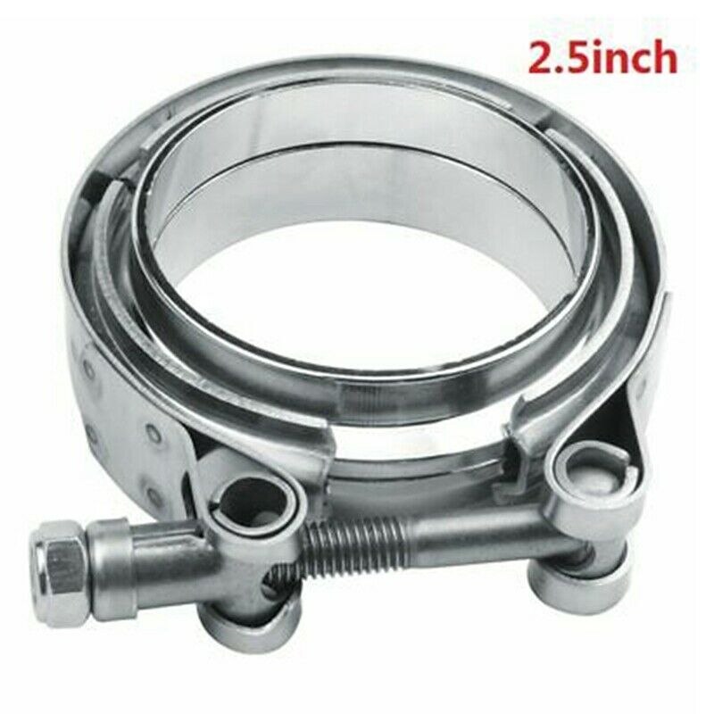 2.5 Inch 63mm Male/Female V-Band Clamp Flange Kit Turbo Downpipe Wastegate VU3T8