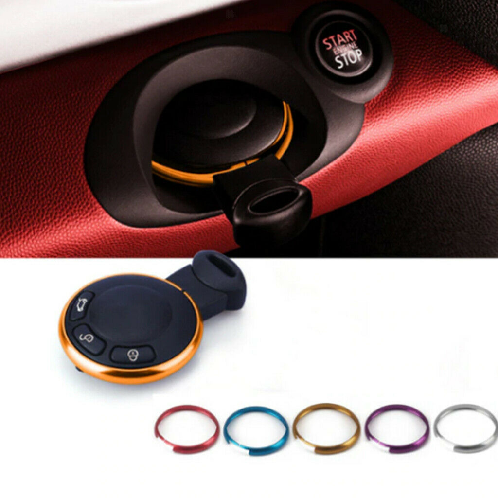 Aluminum Key Ring Trim Chain For Mini Cooper Clubman Countryman Pink+Red