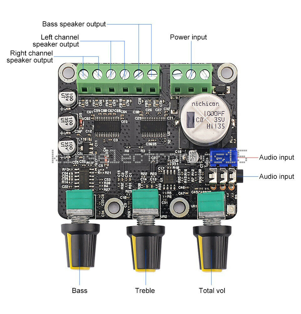 TPA3110D2 15x2+30W Hifi Stereo Amplificador 2.1 Subwoofer Amplifier Audio Board