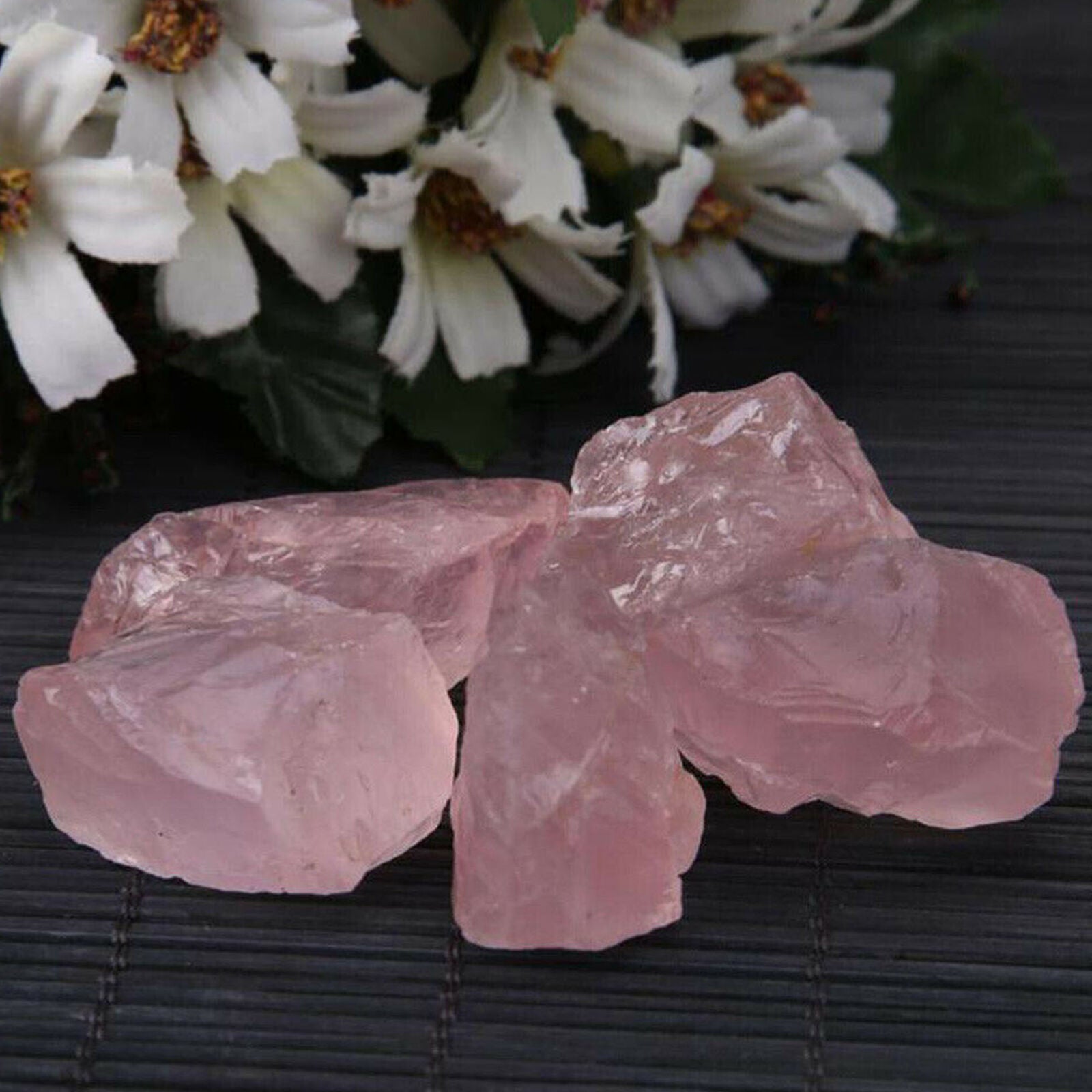 100g Pink Rose Quartz Natural Raw Rough Crystal Mineral Specimen Rock Stones