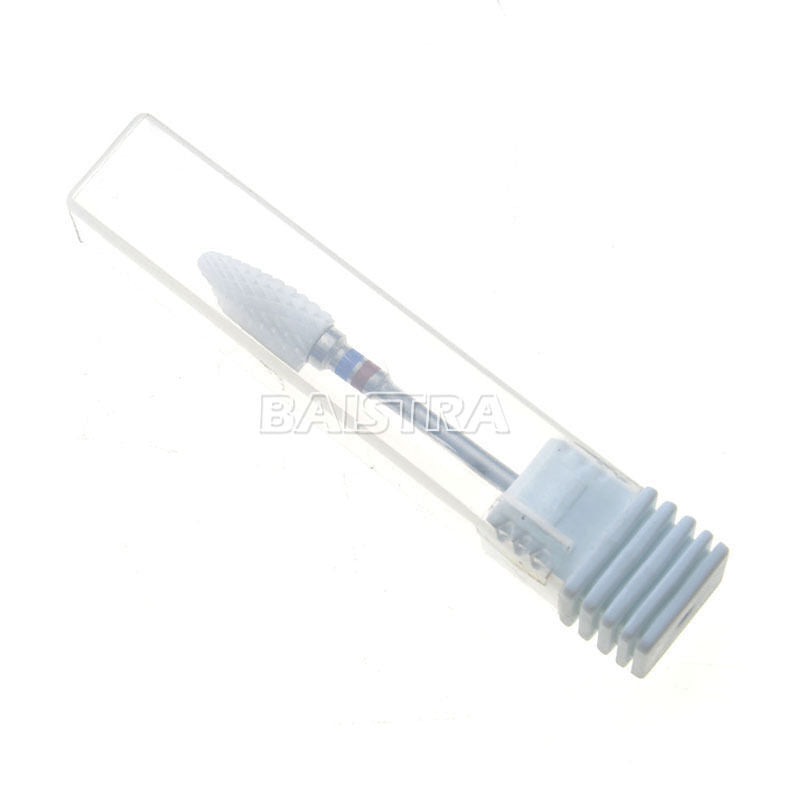 5PCS Lab Dental Bullet- Zirconia Zirconium Oxide Diamond Polisher Bur Low Speed