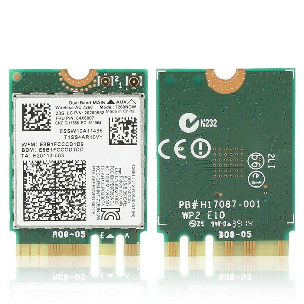 For Lenovo Thinkpad Intel Dual Band Wireless AC Bluetooth 4Card 7260NGW 20200552