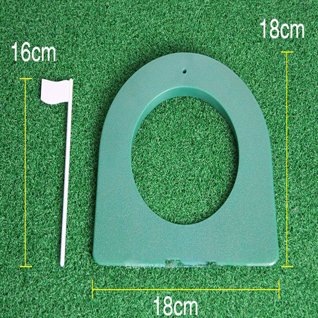 Golf Premium Putting Cup with Flag Practice Training Aids Green White