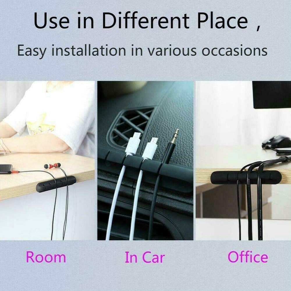 HOT Cable Drop clip desk tidy organiser wire cord lead USB CHARGER HOLDER DIY