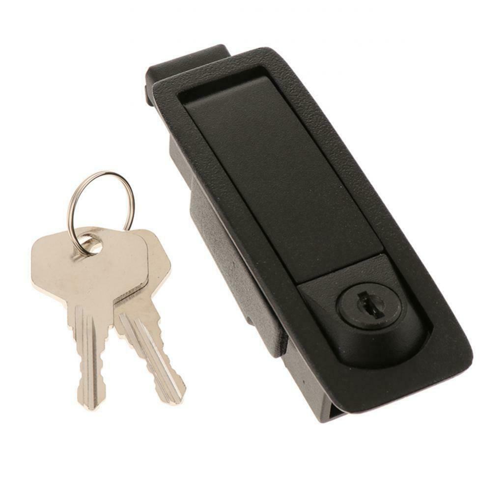 Cabinet Door Metal   up Plane Cam Lock Black with 2 Keys 105x35x25mm