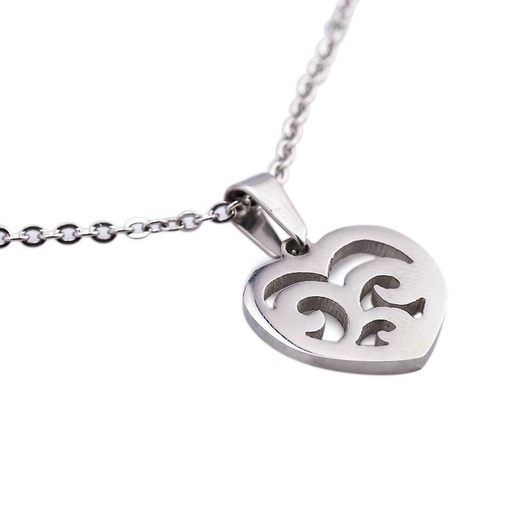 Fashion Love Flower Whirlwind Pendant Stainless Steel Necklace Chain #1