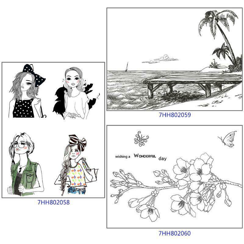 Fashion Girl DIY Silicone Clear Stamp Cling Seal Scrapbook Embossing Album Decor