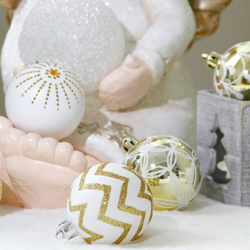 24pc Christmas Ornaments Painted Christmas Balls Christmas Tree Decoration Balls